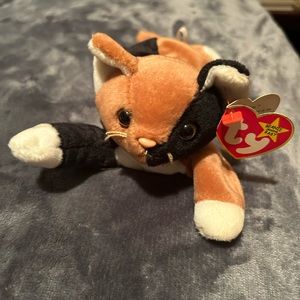 Ty beanie baby Chip dob January 26, 1996 calico cat with original tags HANDMADE